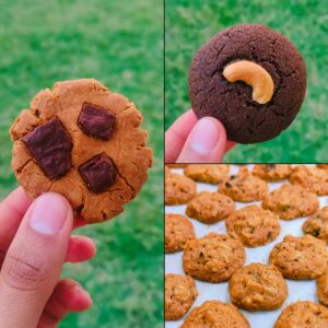 Flourless Protein + Chocolate Ragi + Mini Oats Cranberry Cookies Combo {530g}